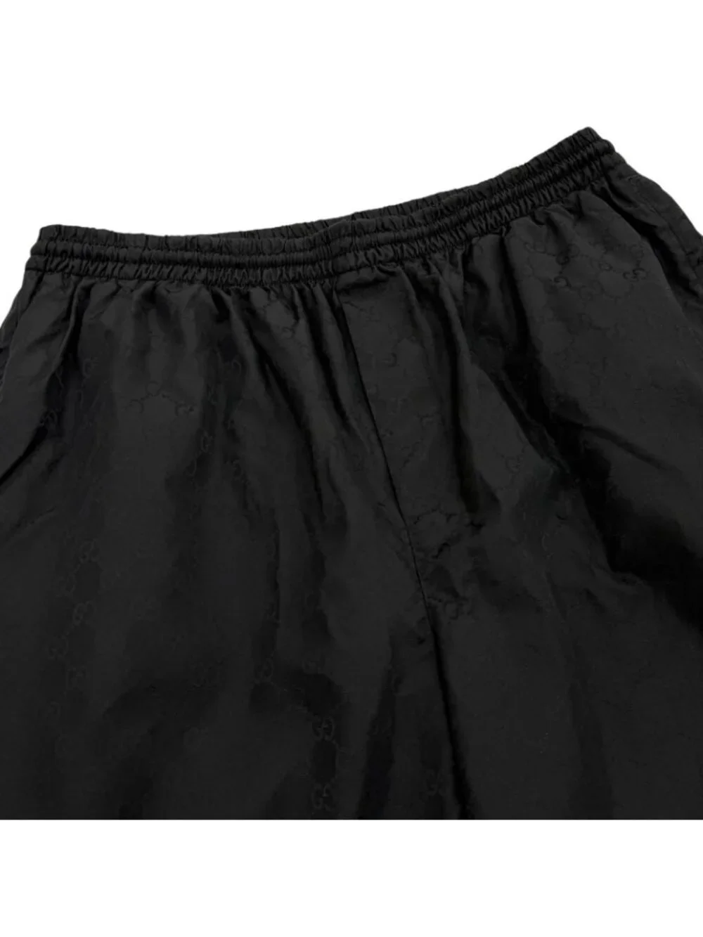 Gucci Silk Blend GG Cotton Faille Shorts Black 46
